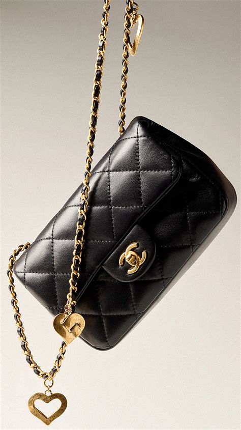 chanel mini flap with heart charms|Chanel mini flap bag fashionphile.